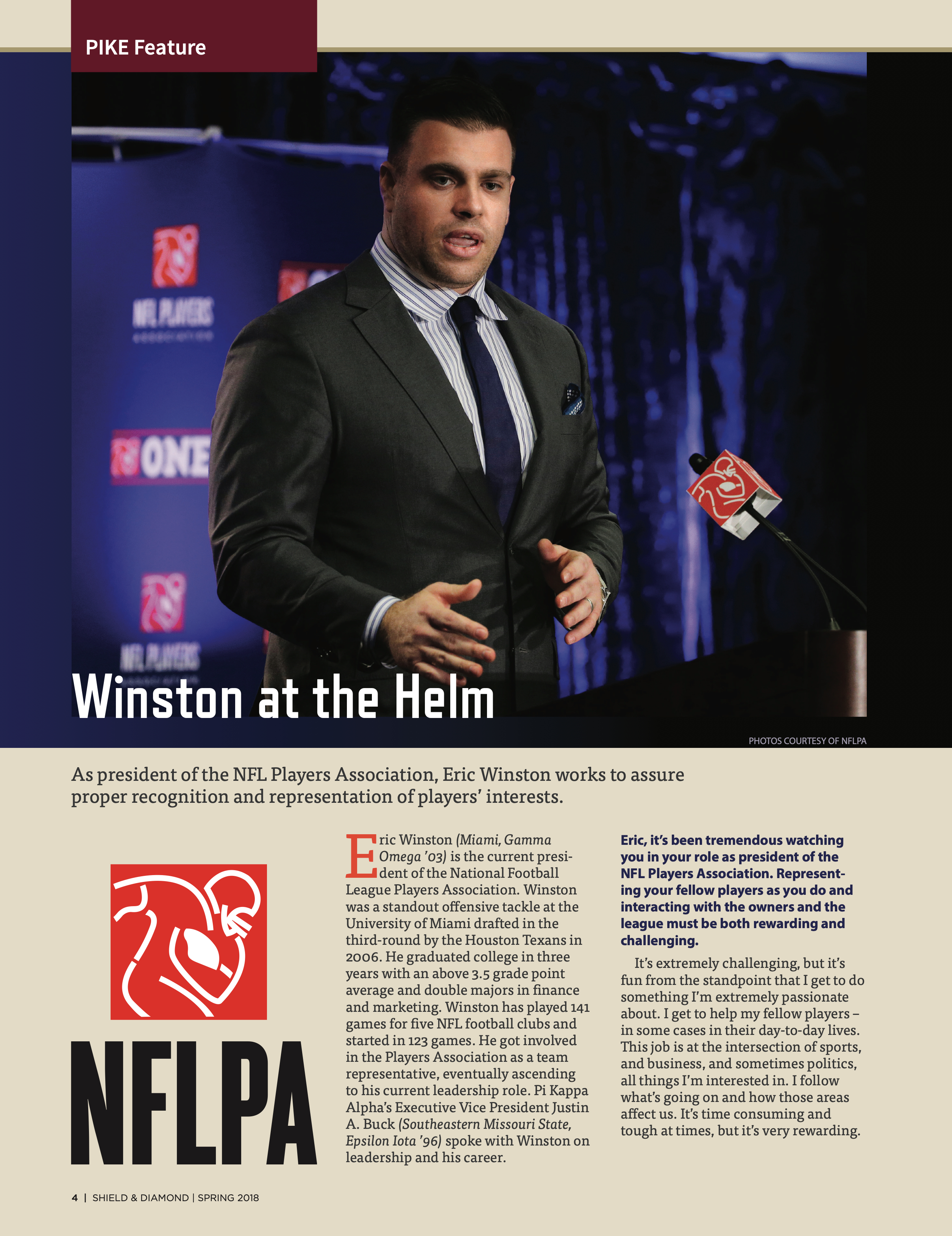 Pike Feature: Winston at the Helm, Spring 2018